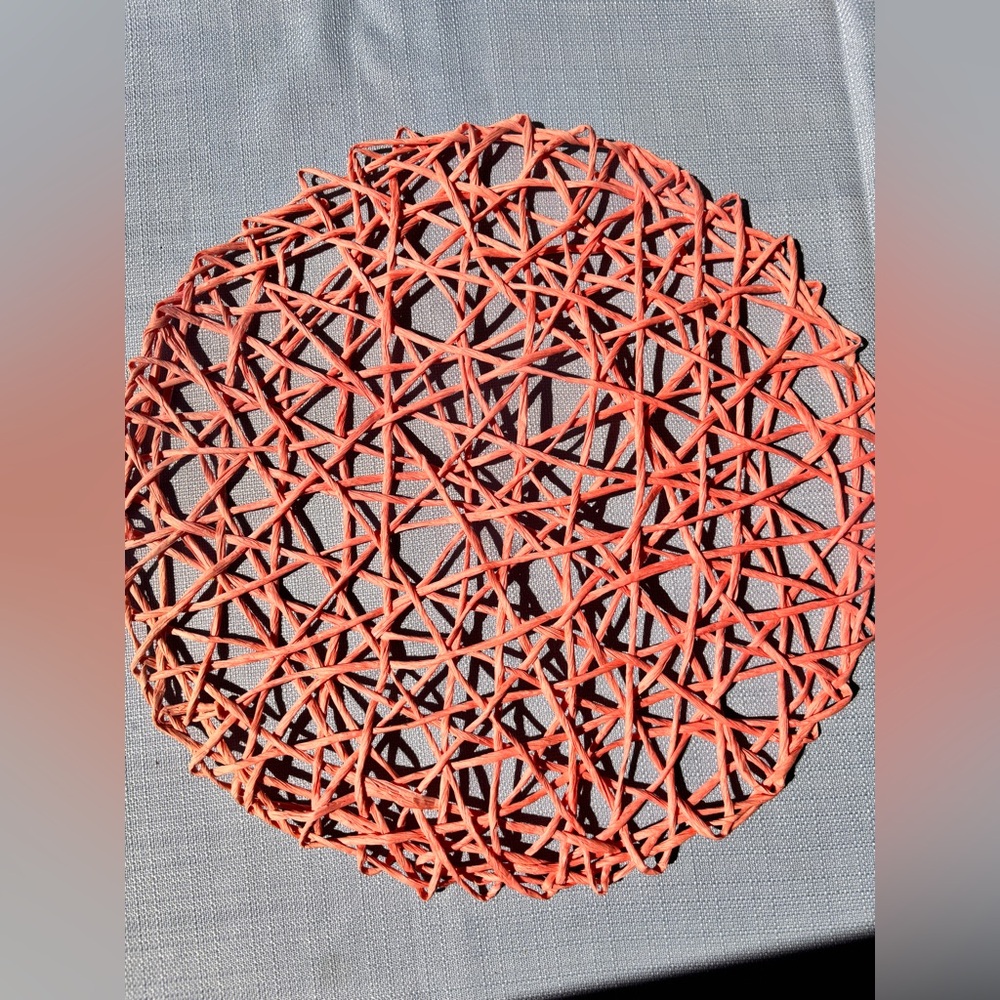 Placemats, pink (4) lightweight. Fun for holiday holidays.